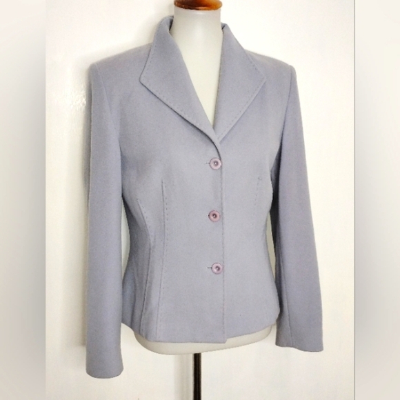 LILAC WOOL CASHMERE JACKET - Picture 1 of 10